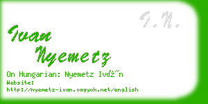 ivan nyemetz business card